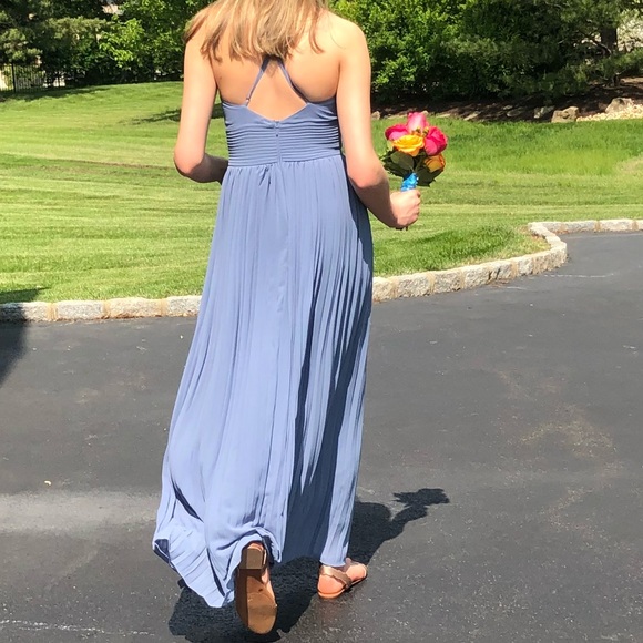 Beautiful Light Blue Floor Length Dress - Picture 5 of 6